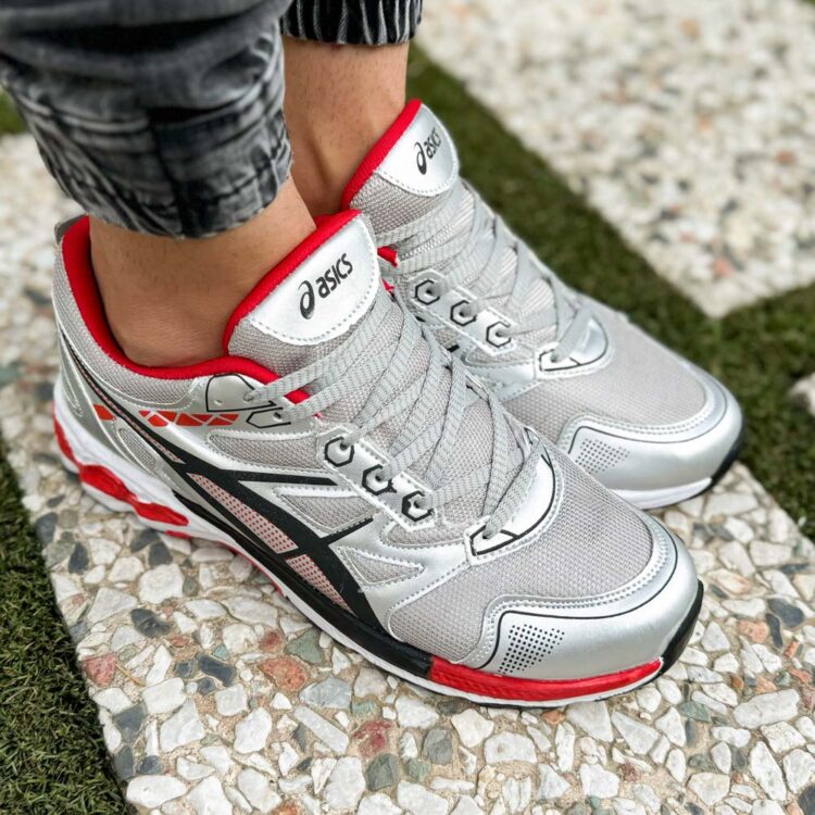 کتانی مردانه آسیکس خاکستری کد 21761