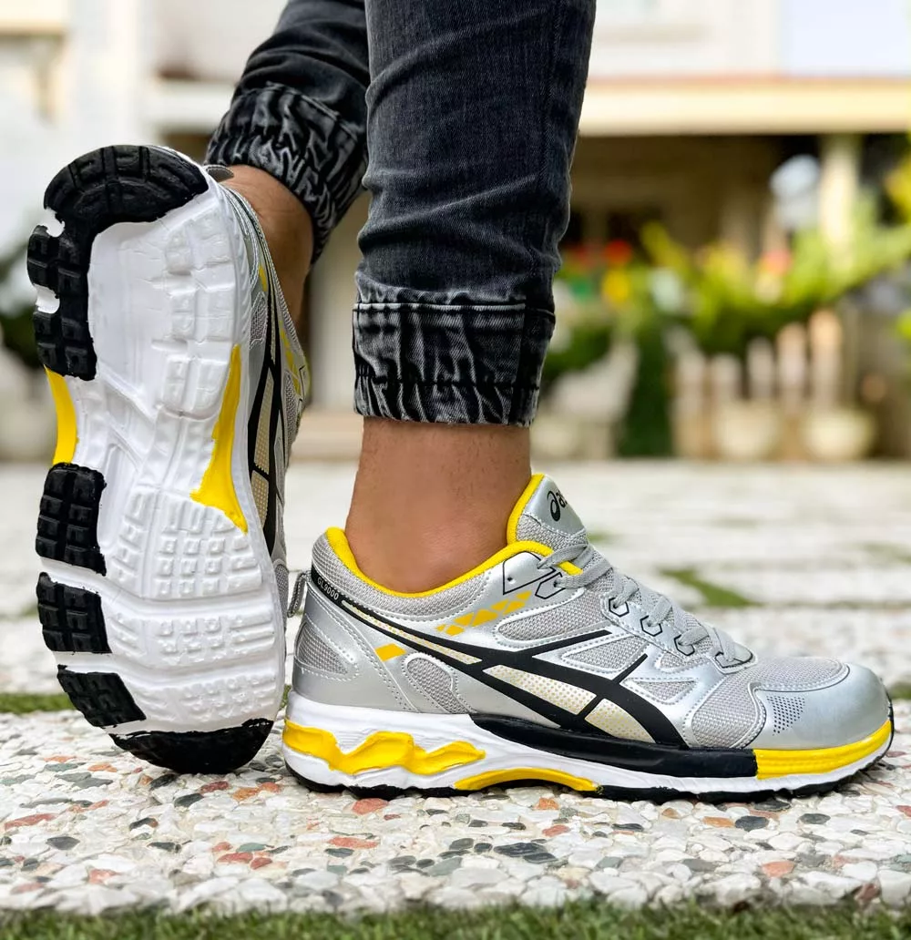 کتانی مردانه آسیکس خاکستری کد 21789