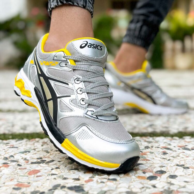 کتانی مردانه آسیکس خاکستری کد 21789