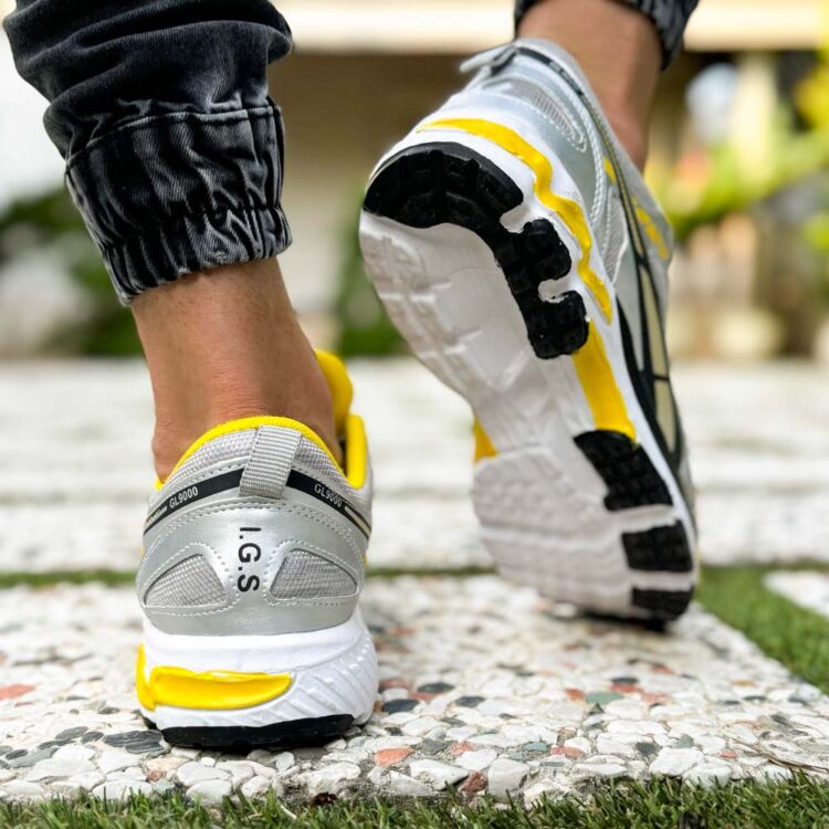 کتانی مردانه آسیکس خاکستری کد 21789