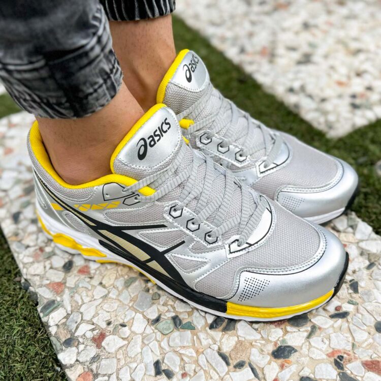 کتانی مردانه آسیکس خاکستری کد 21789