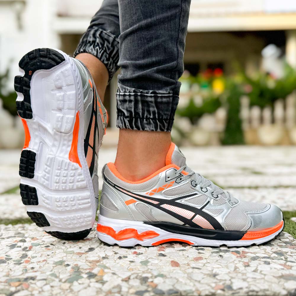 کتانی مردانه آسیکس خاکستری کد 21764