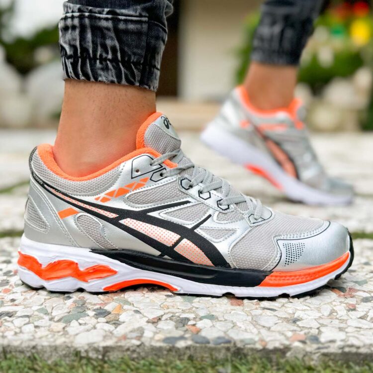 کتانی مردانه آسیکس خاکستری کد 21764