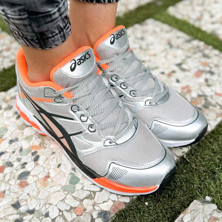 کتانی مردانه آسیکس خاکستری کد 21764