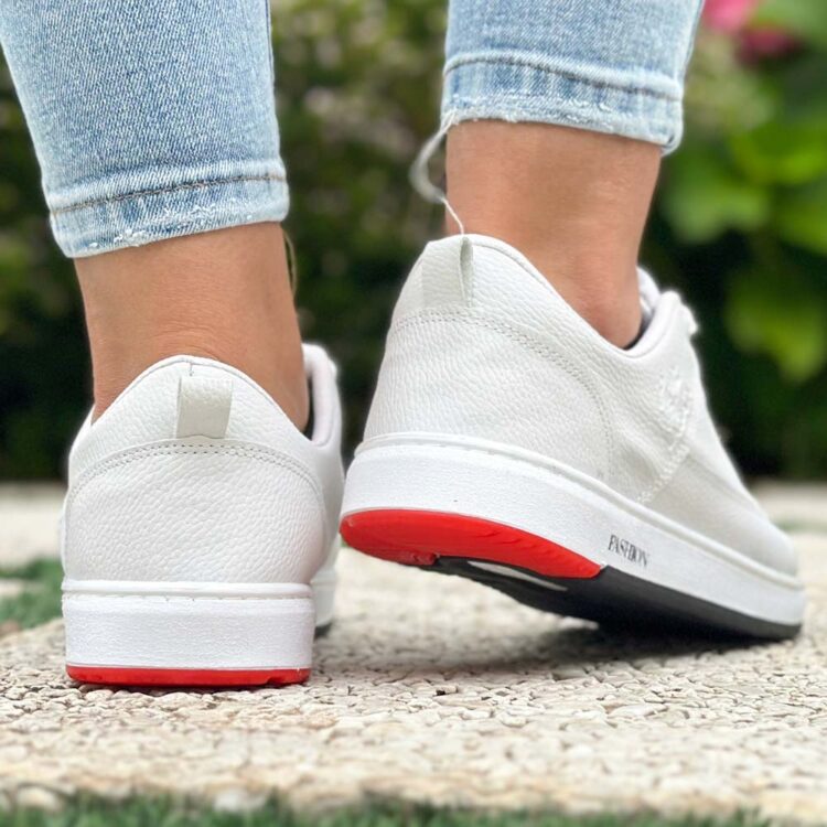 کتانی دخترانه لاگوست سفید کد 21935