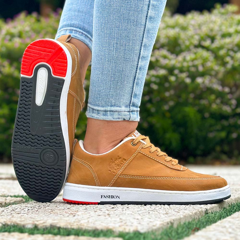 کتانی دخترانه لاگوست عسلی کد 21936