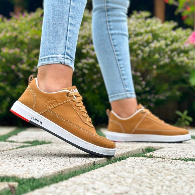 کتانی دخترانه لاگوست عسلی کد 21936