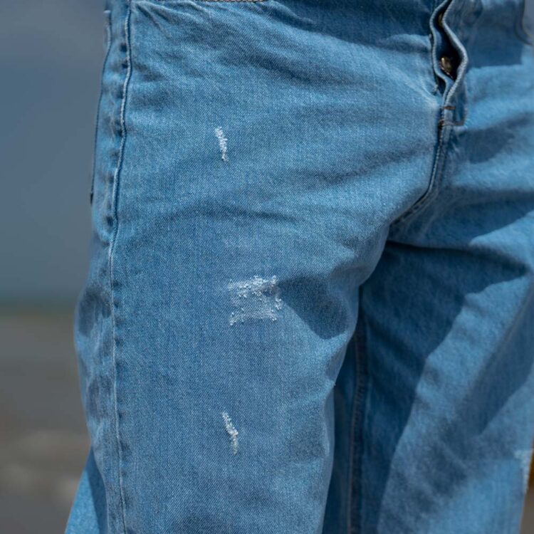 شلوار جین مردانه مام آبی کد 22097