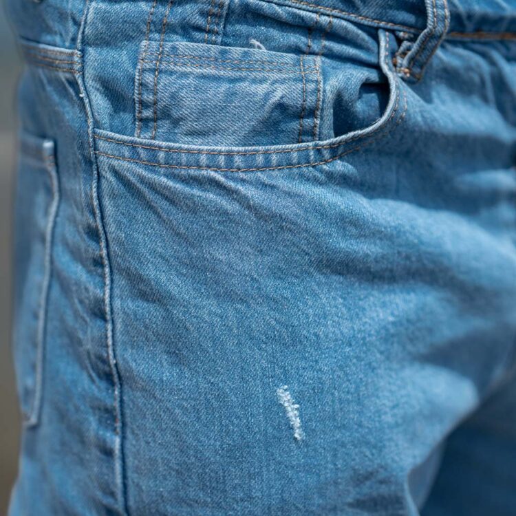 شلوار جین مردانه مام آبی کد 22097