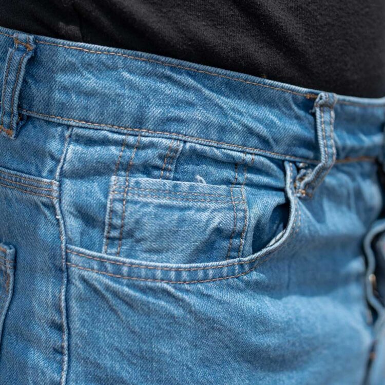 شلوار جین مردانه مام آبی کد 22097