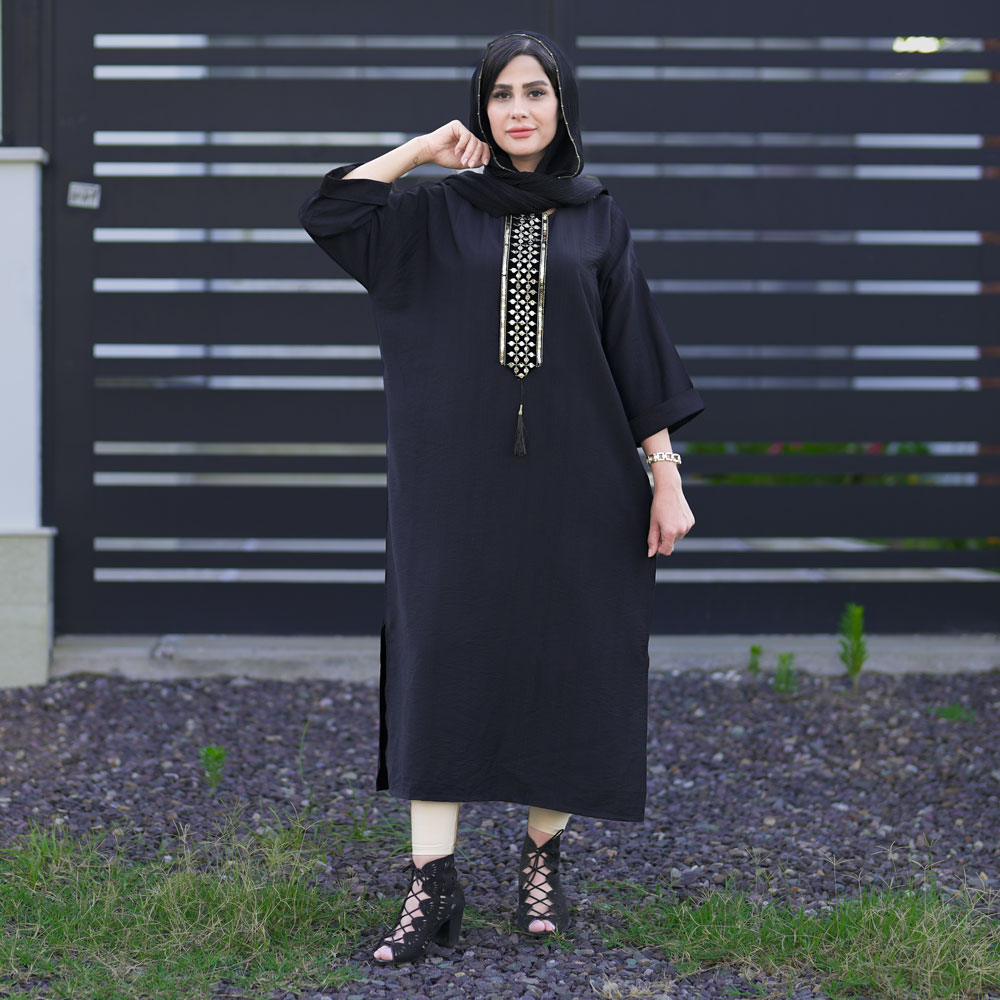 مانتو کفتان مشکی کد 11522