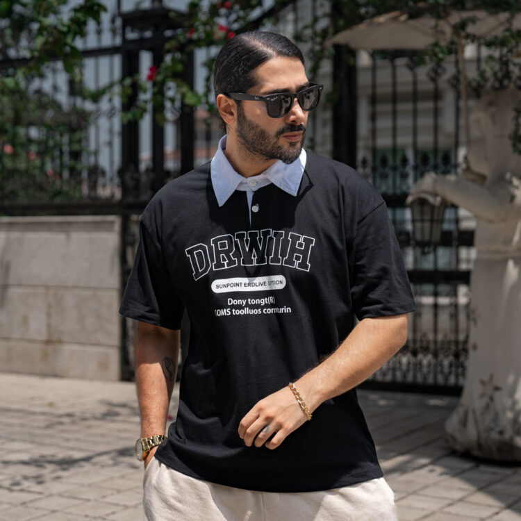 تیشرت یقه دار مردانه کد 22153