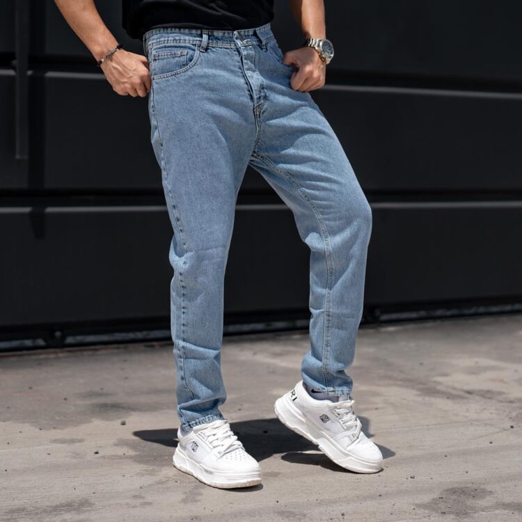 شلوار جین مردانه مام آبی کد 22248