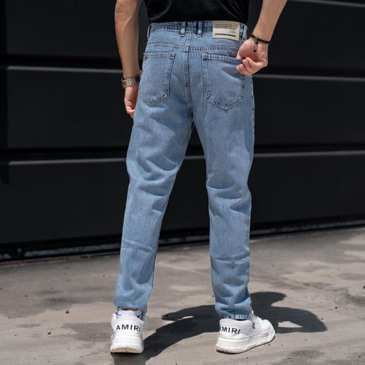 شلوار جین مردانه مام آبی کد 22248