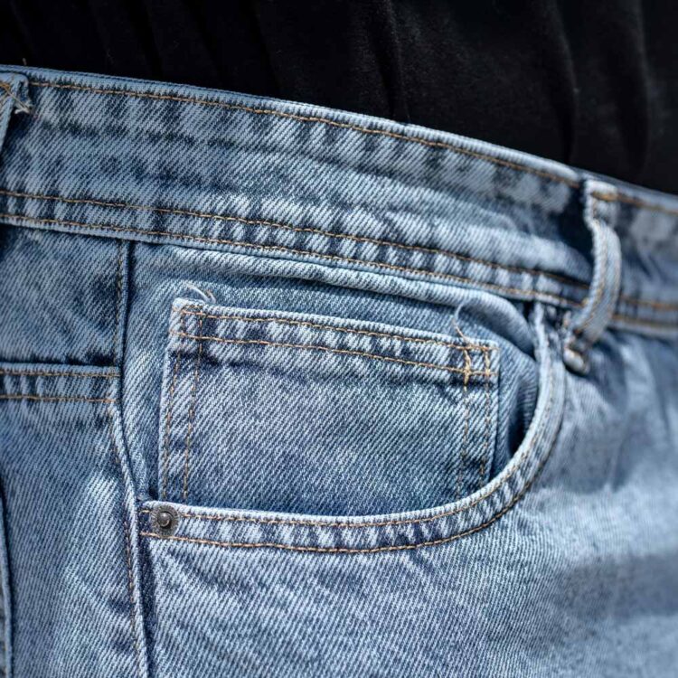 شلوار جین مردانه مام آبی کد 22248