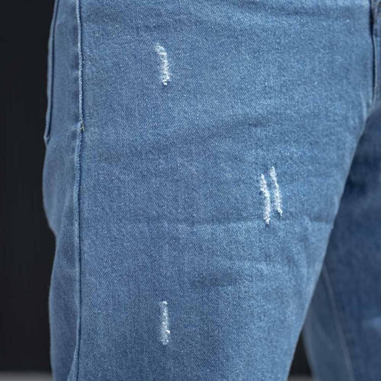 شلوار جین مردانه مام آبی کد 22346