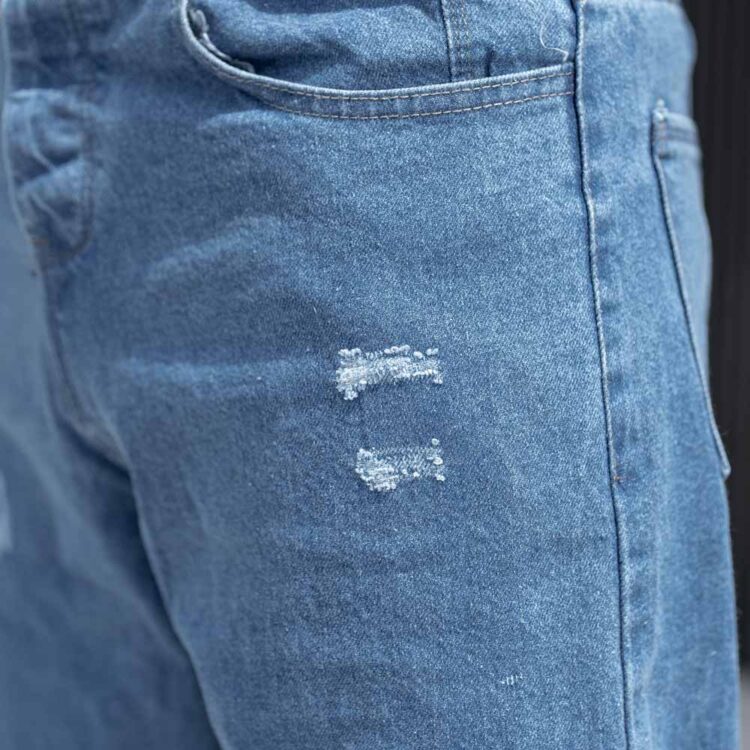 شلوار جین مردانه مام آبی کد 22346