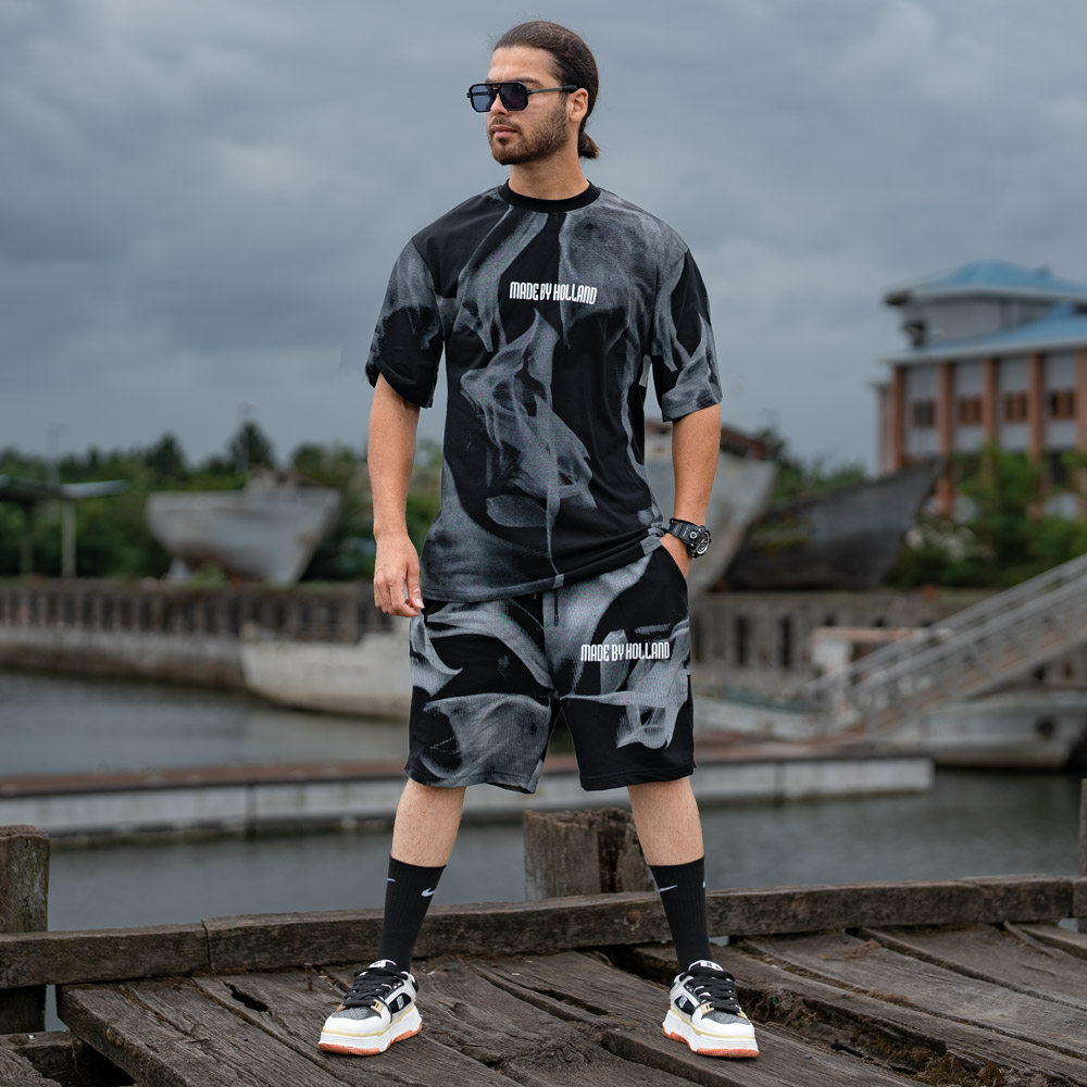 ست تیشرت و شلوارک مردانه کد 22414