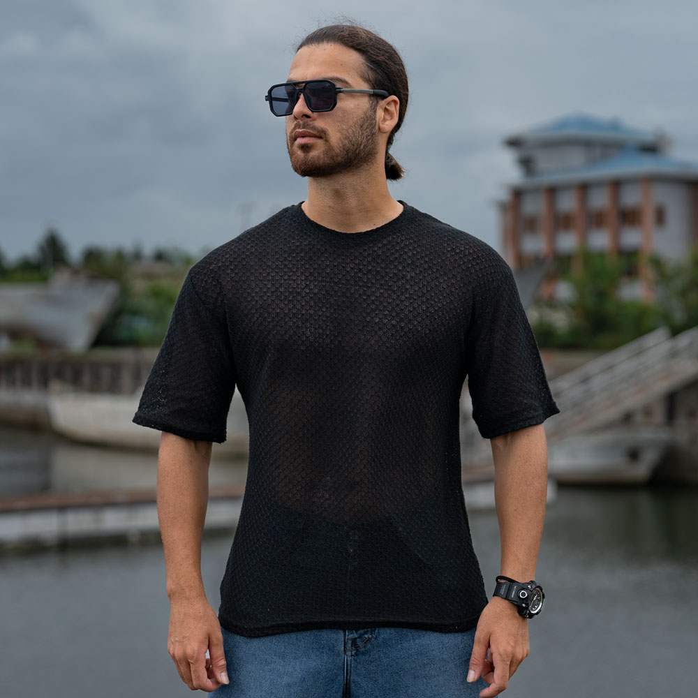 تیشرت مردانه بافتی کد 22419