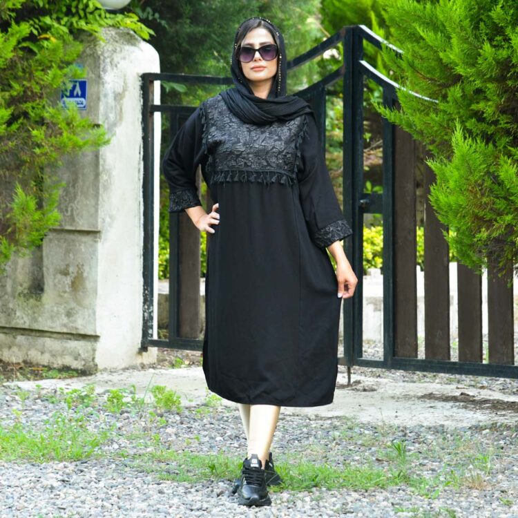 مانتو کفتان مشکی کد 22016