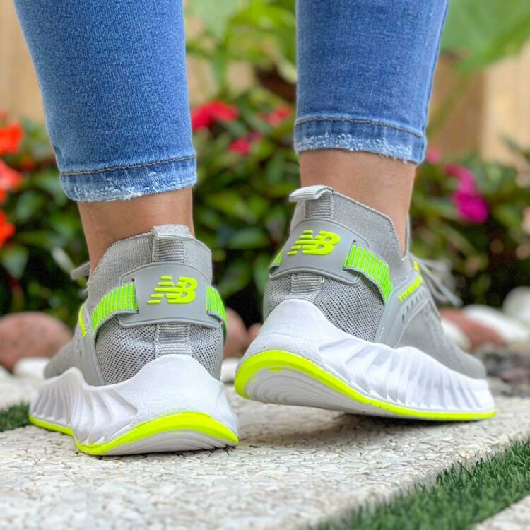 کتانی دخترانه جورابی طوسی فسفری کد 21288