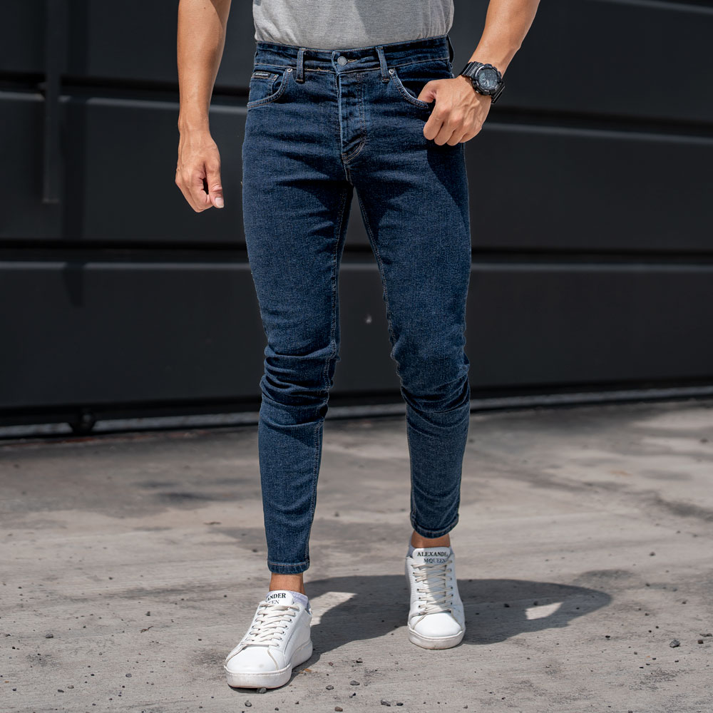 شلوار جین مردانه آبی تیره کد 22479