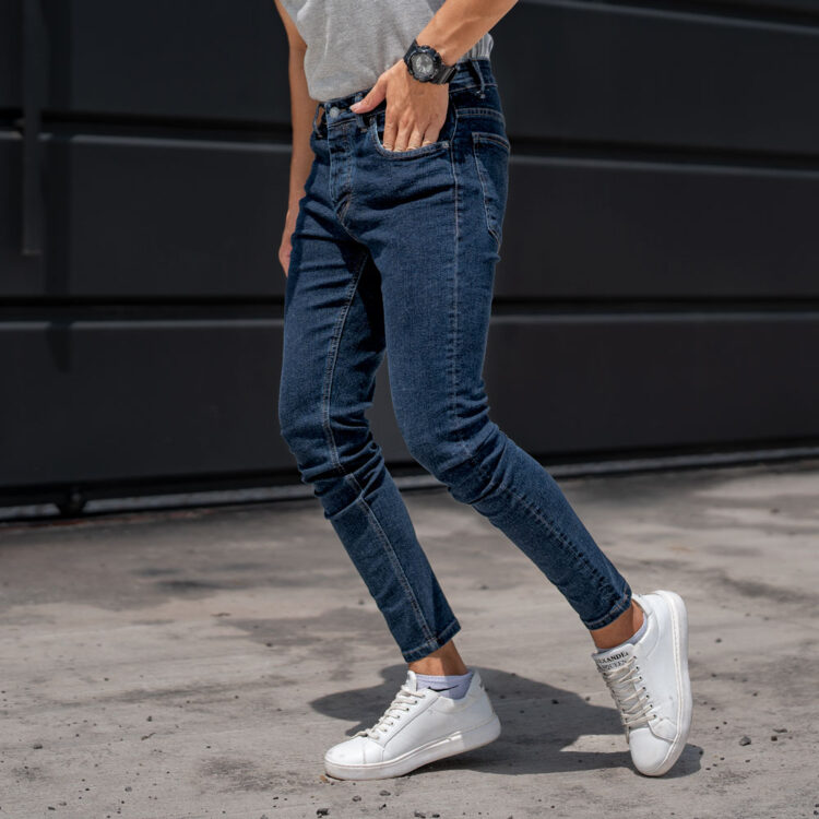 شلوار جین مردانه آبی تیره کد 22479