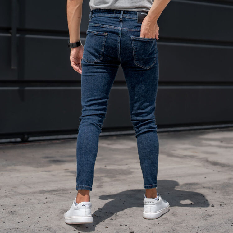 شلوار جین مردانه آبی تیره کد 22479