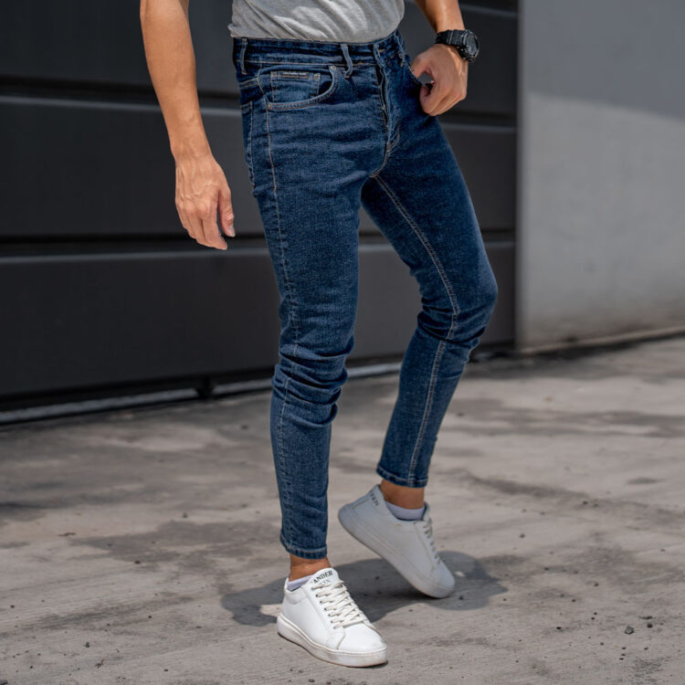 شلوار جین مردانه آبی تیره کد 22479