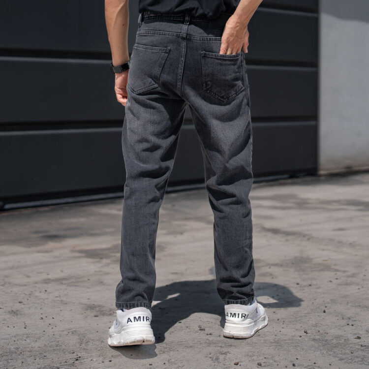 شلوار جین مردانه مام ذغالی کد 22484