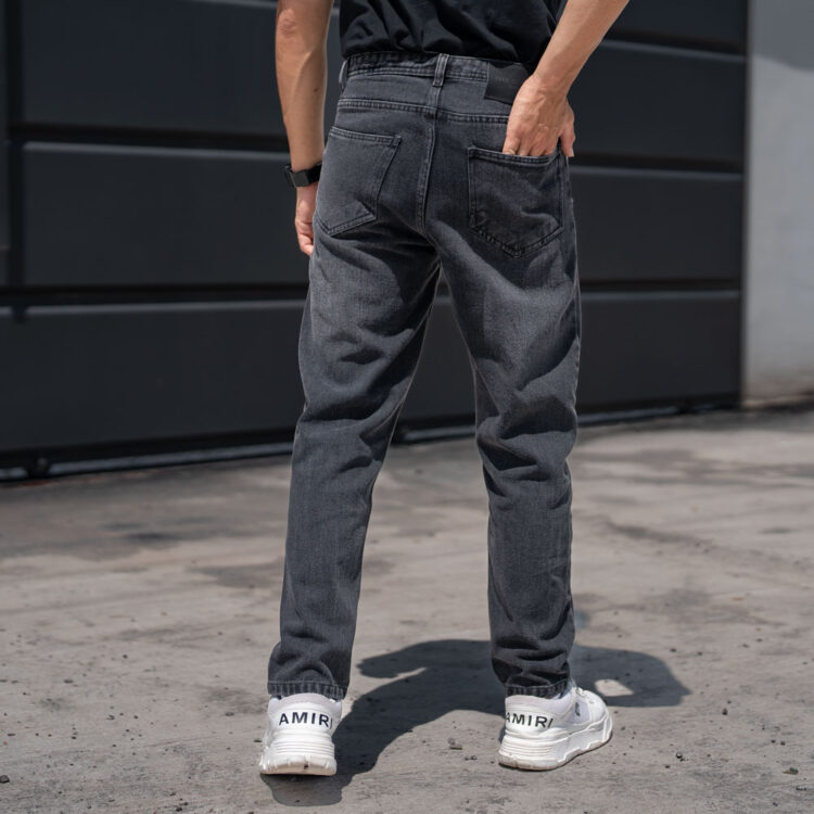 شلوار جین مردانه مام ذغالی کد 22484