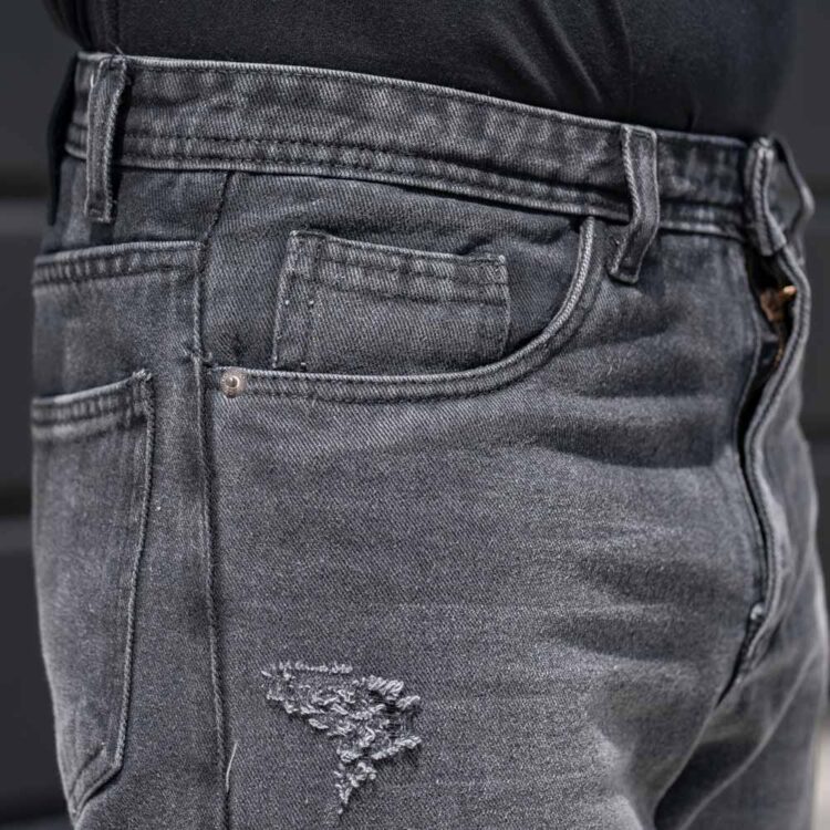 شلوار جین مردانه مام ذغالی کد 22484