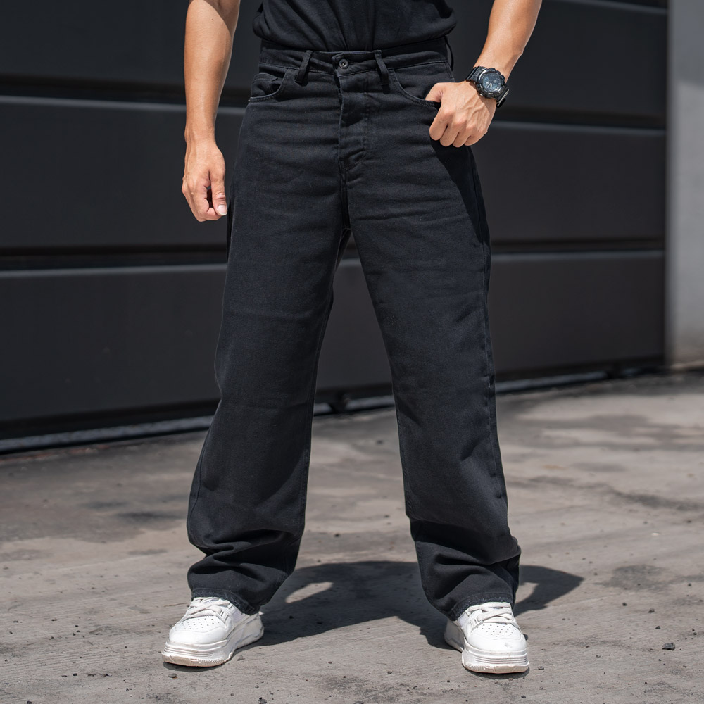 شلوار بگ مردانه ذغالی کد 22477