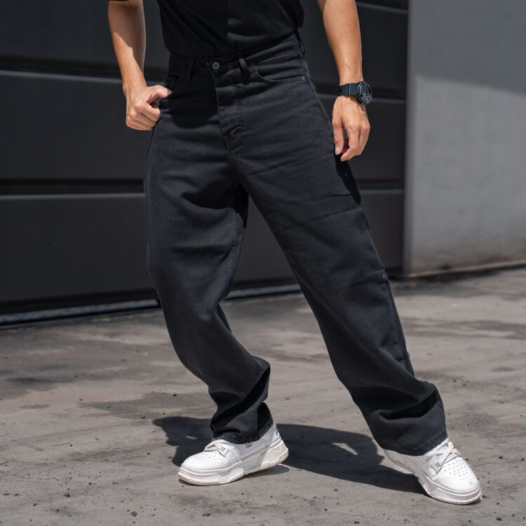 شلوار بگ مردانه ذغالی کد 22477