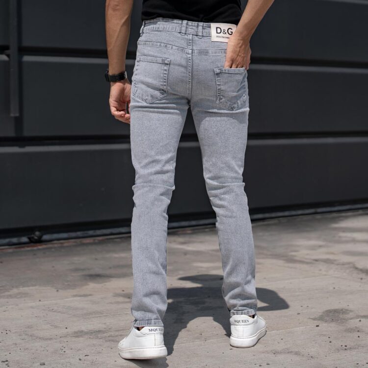 شلوار جین مردانه طوسی کد 22587