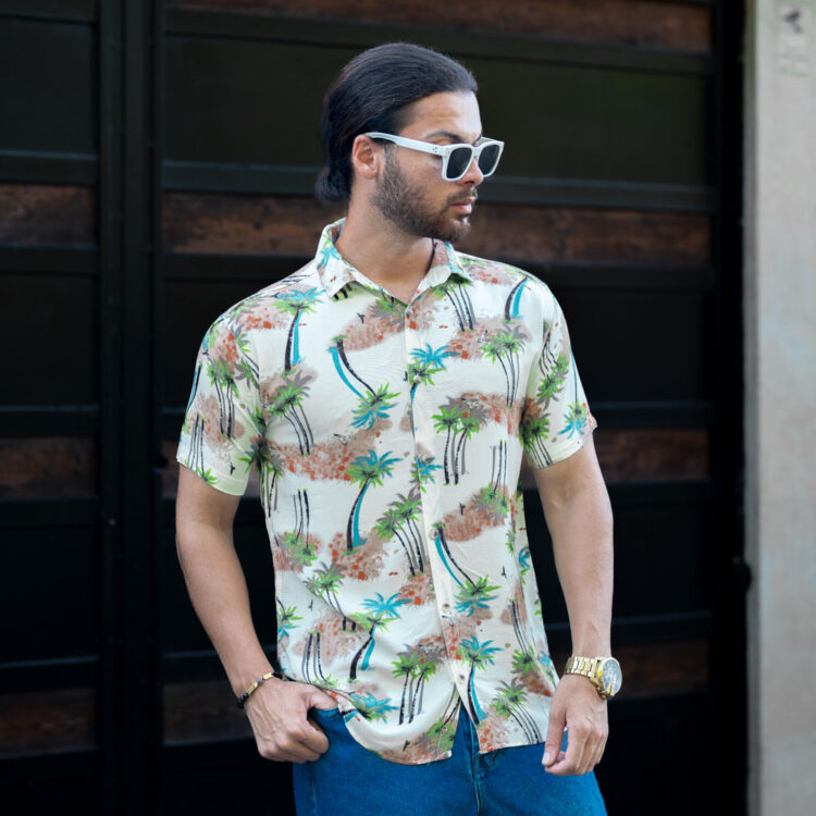 پیراهن مردانه هاوایی کد 22658