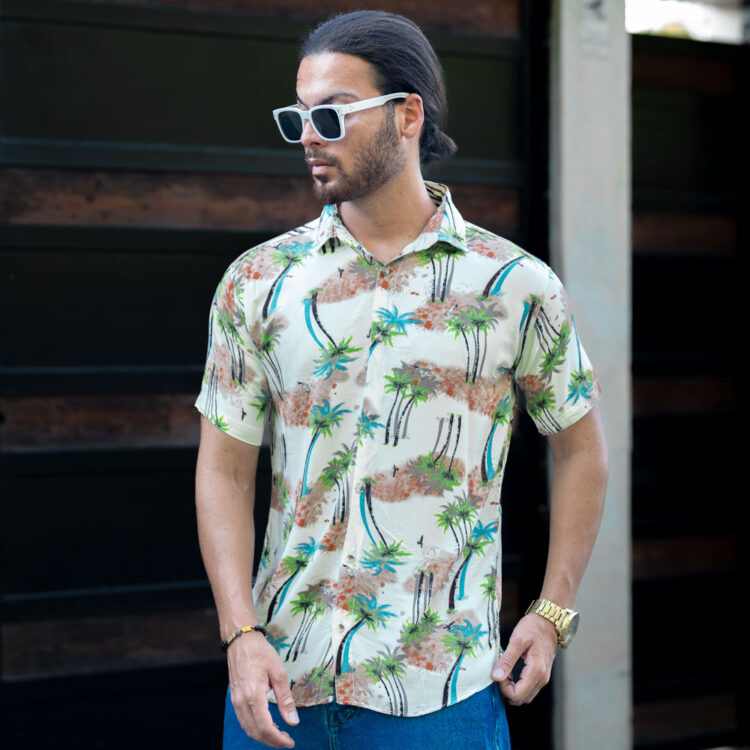 پیراهن مردانه هاوایی کد 22658