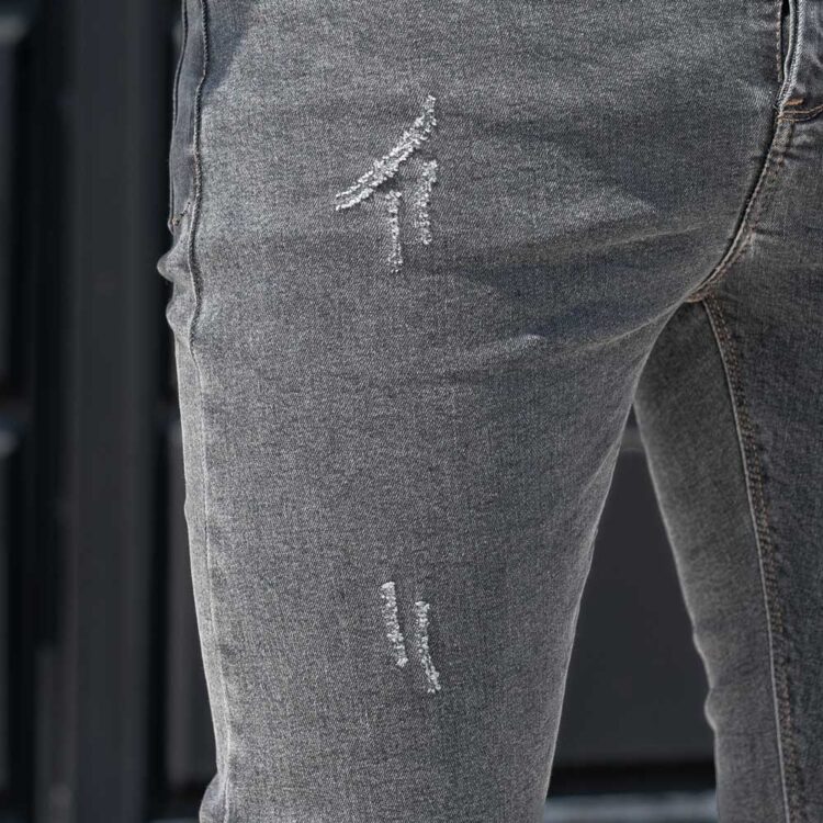 شلوار جین مردانه خاکستری کد 22736