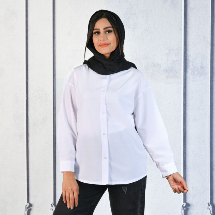 شومیز سفید کد 21317