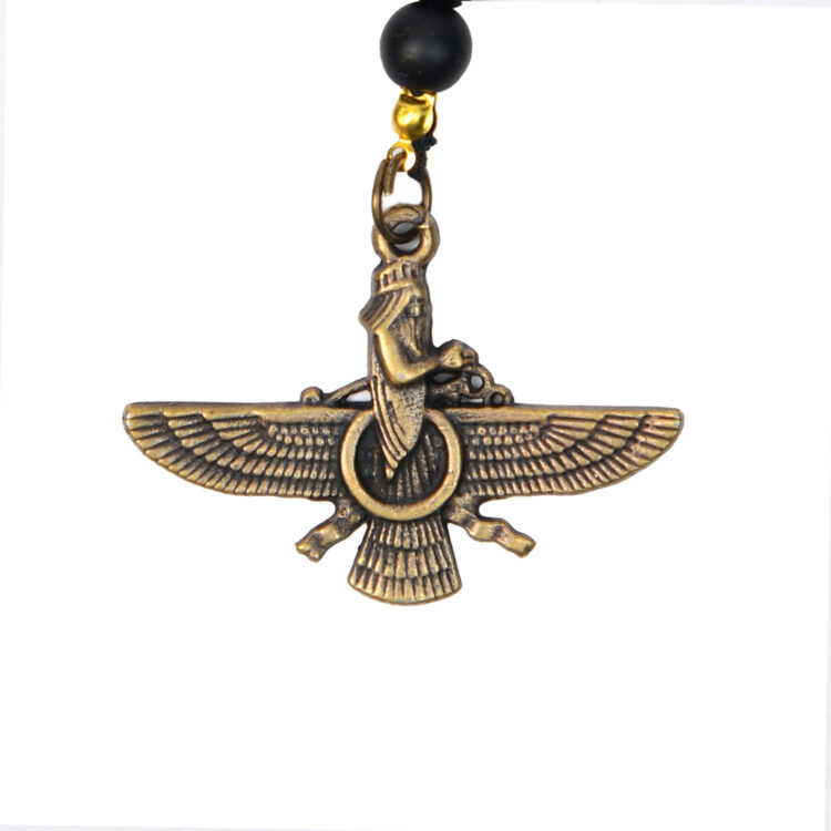 گردنبند سنگی طرح فروهر کد 11897