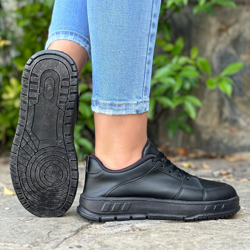 کتانی دخترانه ونس مشکی کد 22782