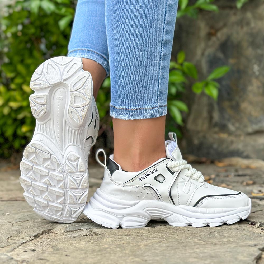 کتانی دخترانه بالنسیاگا سفید کد 22792