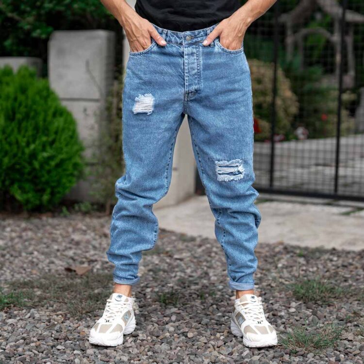 شلوار جین مردانه بگ آبی کد 22941