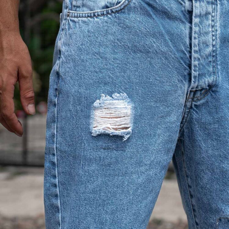 شلوار جین مردانه بگ آبی کد 22941