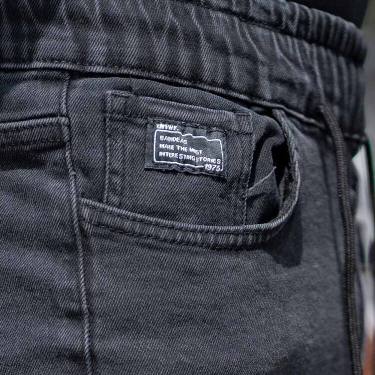 شلوار اسلش جین مردانه ذغالی کد 22961