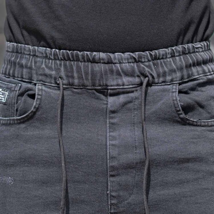 شلوار اسلش جین مردانه ذغالی کد 22961