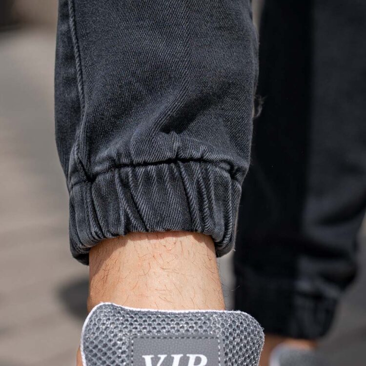 شلوار اسلش جین مردانه ذغالی کد 22961