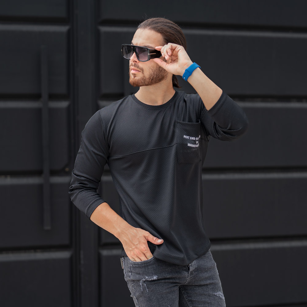 تیشرت آستین بلند مردانه کد 22991