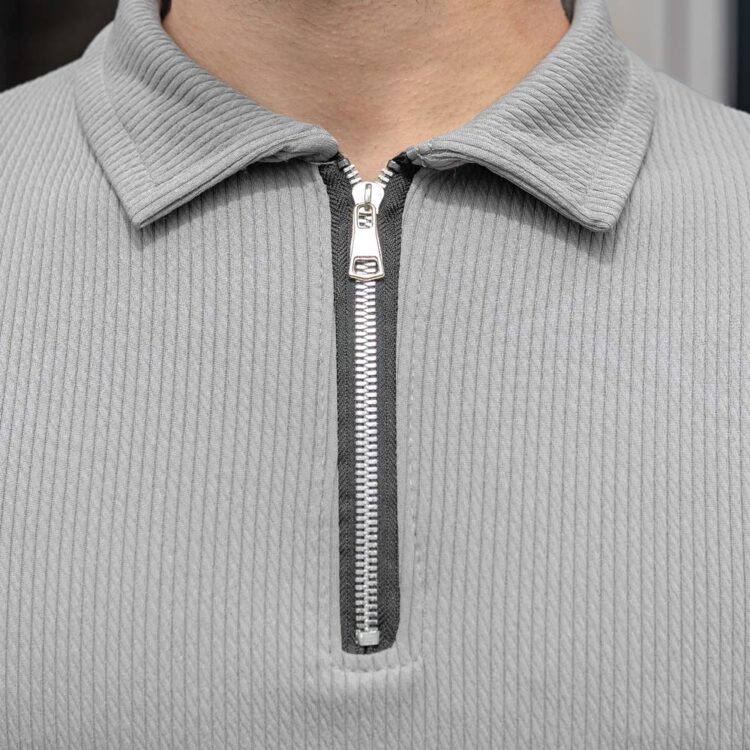 تیشرت مردانه نیم زیپ کد 23145