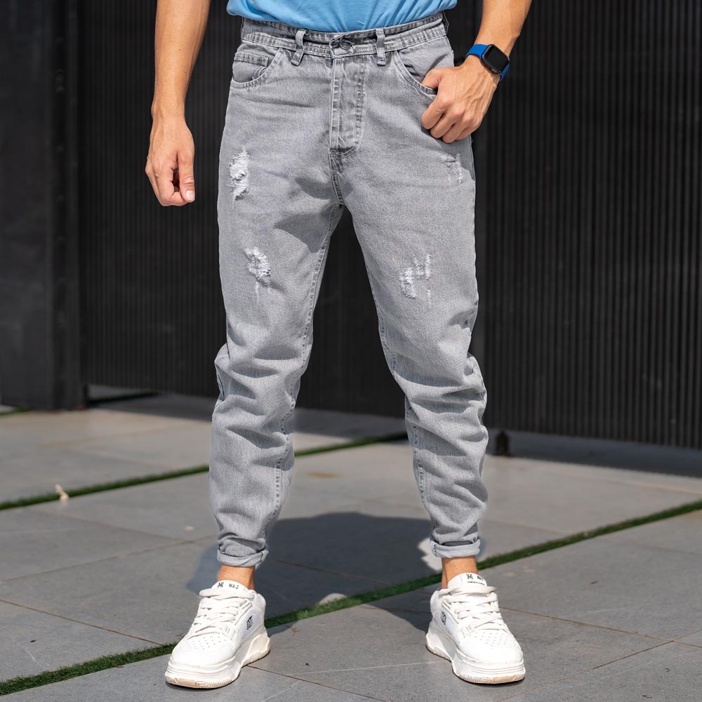 شلوار جین مردانه طوسی کد 23150